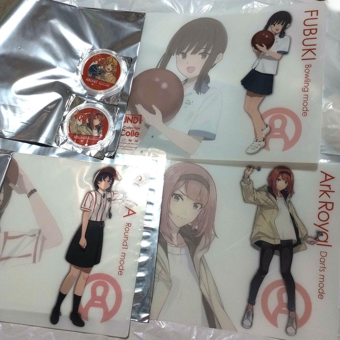 艦これ ラウンドワン クリアファイル ラバーマット 村雨 夕立 冬月